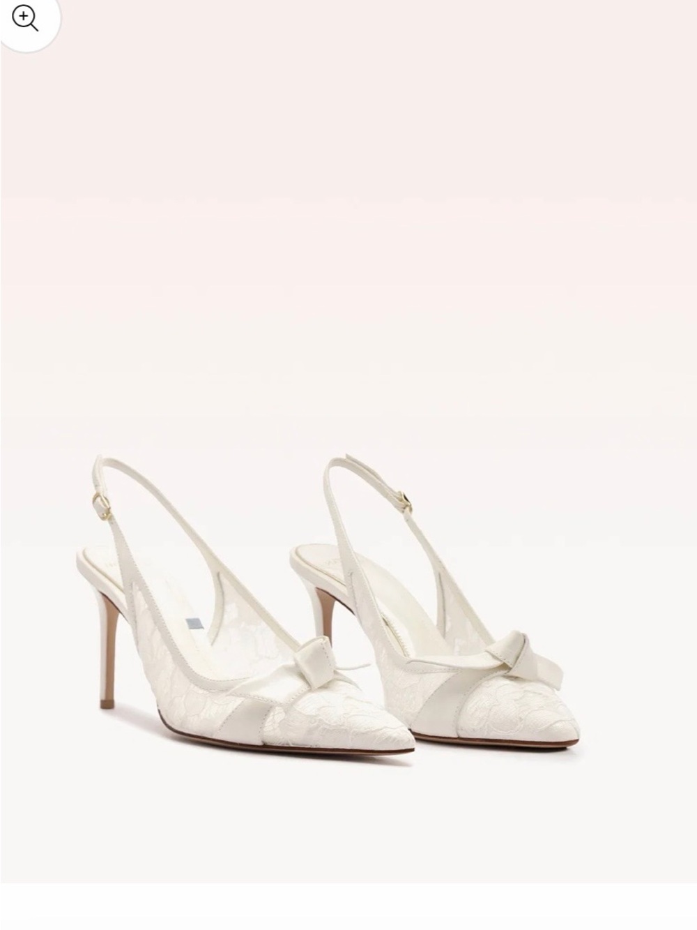 ALEXANDRE BIRMAN CLARITA CLASSIC SLINGBACK 85 PIZZO OFF WHITE SIZE 38